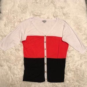 Bebe Women’s Top Blouse Ruched Button Front XS